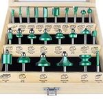 Pro Router Bits Sets Of 24z Pieces 1/4 Inch Shank Professional Woodworking Tools