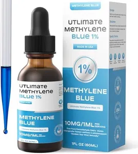 Methylene Blue 1% USP Grade 2fl oz - Pharmaceutical Grade Cognitive Support Drops, Third-Party Tested, Formaldehyde & Alcohol-Free