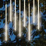 The Christmas Workshop Connectable Meteor Shower Christmas String Lights/Indoor Or Outdoor Christmas Decorations / 2 Separate Sizes/Bright White Or Warm White Colours (Warm White, 3 Metres)