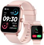 Smart Watch for Men Women with Bluetooth Call, Alexa Built-in, 1.8 Inch DIY Dial Fitness Tracker with Heart Rate Sleep Monitor 100 Sports Modes IP68 Waterproof Smartwatch for Android iOS (Pink)