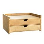 Prosumer's Choice 2-Tier Bamboo Desktop Organizer with 2 US Letter Size Drawers