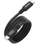 InfinaCore 3ft 240W Quick Charge Cable - Rapid and Reliable USB-C Charging for Most Devices - USB-C to USB-C Charging Cable - Power Cable for Phones, Tablets, & More, Black Silicone