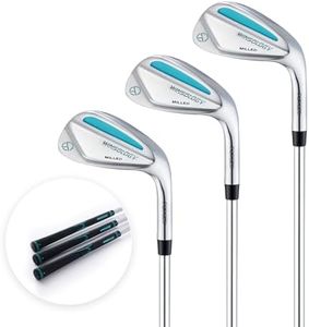 T WINSOLOGY Golf Wedges Set, 52/56/60 Degree Wedges Golf Clubs for Men and Women,Sand Wedge,Pitching Wedges for Men Right Hand,Golf Gift. (Silver/Turquoise)