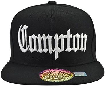 Incrediblegifts Compton Snap Back Black Hat White Embordered,One Size