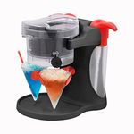 Neo Ice Snow Cone Slushie Slushy Slush Cold Shaver Maker Ice Scraper Drinks Cocktail Machine Electric Crusher Dispenser with 4 Straws & 4 Cups (Black)