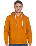 Amazon Brand - Symbol Men's Cotton Blend Hooded Sweatshirt (AW18MNSSW04_Inca Gold_S)