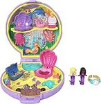 Polly Pocket Keepsake Collection Mermaid Dreams Collectible Compact, Under-The-Sea Theme, Special Box, 2 Mermaid Dolls, Wearable Ring & More, Collectible Gift, Ages 4 Years Old & Up