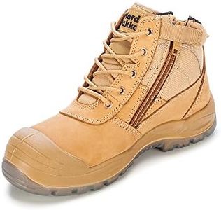 Hard Yakka Men's Utility Zip Sided Steel Toe Safety Boot, Wheat, 11 AU/12 US