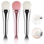 Face Mask Brush,3 PCS Silicone Face Brush Soft Fiber Facial Mask Brush Face Mask Applicator Facial Mud Applicator Brush Skincare Tools for Applying Facial Mask Eye Mask Serum DIY Needs