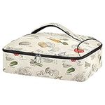 Seamless Kitchen Vegetables Insulated Casserole Carriers for Hot Cold Food Portable Casserole Dish Carrier Bag Lasagna Lugger Tote for Travel Picnic Camping Party