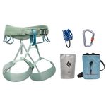 BLACK DIAMOND Womens Momentum Rock Climbing Harness - Complete ATC-XP Package, Desert Sage, Small