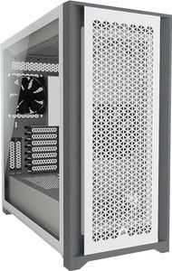 CORSAIR 5000D Airflow Tempered Glass Mid-Tower ATX Case (High-Airflow Front Panel, Corsair RapidRoute Cable Management System, Two Included 120mm Fans, Motherboard Tray with Fan Mounts) White