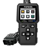 TOPDON AL400 OBD2 Code Reader, 10 OBD2 Functions, Check Engine Light/Smog Emission Test / O2 Sensor Test/EVAP, Free Lifetime Update