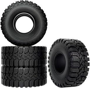 GLOBACT 1.9in Tires RC Tires RC Crawler Tires Rubber Tires 120 * 48mm for 1/10 TRX4 TRX6 Axial SCX10 I II III 90046 AXI03007 Redcat GEN7 GEN8 RC4WD D90 RC Crawler Car (4Pcs)