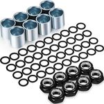 Dciustfhe 56 Pieces Skateboard Truck Hardware Kit Includes Spacers, Axle Nuts and Speed Rings for Skateboard and Longboard