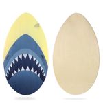 HQO LOVL Skimboard 35 inch Skim Board for Kids Adults Wooden Skim Boards with High Gloss Coat for Beach Skimboards for Beginners to Intermediate(Shark's Mouth)