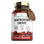 180 Montmorency Cherry Vegan Friendly Capsules, High Strength 1100mg Montmorency Cherries, UK Manufactured to GMP Standards by Natural Answers