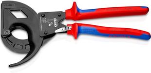 Knipex Cable Cutter (ratchet principle, 3-stage) black atramentized, with multi-component grips 320 mm 95 32 320