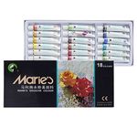Marie's Extra Fine Gouache Opaque Watercolor Paint Set 12 ml Tubes - Assorted Colors - [Set of 18]