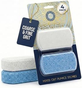 Earth & I Pumice Stone for Feet – 4-Pack Callus Remover Set | 2 Coarse + 2 Fine Dual-Grit Dead Skin Scrubber, Heel Exfoliator & Foot Scrubber for Baby-Soft Feet