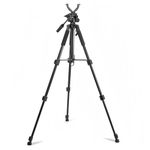 JINSE Rifle Shooting Tripod with V Yoke, 24-72 inches Adjustable Aluminum Shooting Stand for Hunting, Shooting, and Outdoors