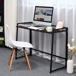 QARA Wood Foldable And Portable, Study Table, Foldable Study Desk For Home & Office | Folding Study Table, Laptop Table, Foldable Computer Table, Pc Table Folding, Foldable Desk (Granite Black)