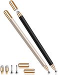 2-in-1 Universal Stylus Pen for Touchscreens, High Sensitivity Dual Tips Touch Screen Pen for All iPad, iPhone, Apple, Samsung Galaxy, Android Cellphones, Tablets, Chromebook (2Pcs/4Nibs)