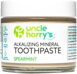 Uncle Harry's Spearmint Remineralizing Toothpaste | Natural Whitening Toothpaste Freshens Breath & Promotes Enamel | Vegan Fluoride Free Toothpaste