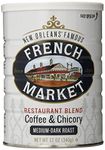 French Market Coffee & Chicory Restaurant Blend Medium-Dark Roast Ground Coffee, 12oz Can (Pack of 1)