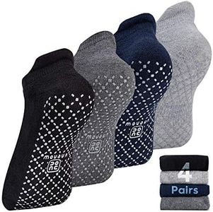 unenow Unisex Non Slip Socks with Grips Cushion for Yoga Pilates Barre Home & Hospital