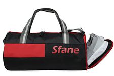 Sfane Polyester 23cms Duffle/Shoulder/Gym Bag for Men & Women with Separate Shoe Compartment (BG - 05 HALF LTSHOE COMPTT_Multicolor)