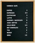 Extra Large Letter Board 24x30 by Majestick Goods | Black Felt Menu Board Giant Letter Board | Oak Frame Letterboard Menu for Restaurant w/Changeable Letters and Numbers Salon Price List Board (BN 2)