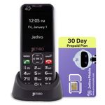Jethro SC490 4G Unlocked Bar Simple Phone for Seniors and kids with 30-day plan