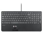 Perixx PERIBOARD-538 UK Wired Compact Keyboard with Trackball - Scissor Keys for Quiet Typing - Includes Built-in Number Pad and 2 USB Ports - 39.7x19.8x3.9 cm, UK QWERTY Layout