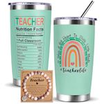 Teacher Gifts for Women-Teacher Appreciation Gifts -Gifts for Teachers Women - Birthday, Christmas, Graduation, Thanksgiving, Appreciation Week, Back to School Gifts -20 Oz Teacher Tumbler（Green）