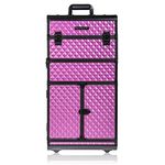 SHANY Rebel Series Pro Makeup Artists Rolling Train and Trolley Case, Charming Violet