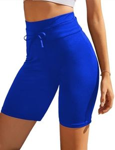 Ekouaer Women's Board Shorts High Waist Swim Shorts Beach Surf Swimwear Shorts Sky Blue,Small