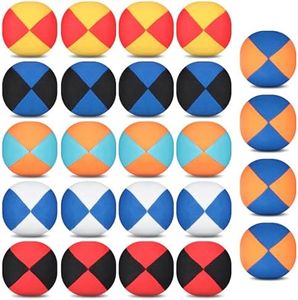 24 Pcs Hacky Sacks, 2.36 Inch Juggling Balls for Beginners Hacky Sacks for Adults Small Hackys Ball Bulk Multicolored Dirt Bag Jugglings Bean Bags for Adults Teens Juggling Playing Party Favors