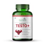 Simply Herbal Testo+ Supplement for Men With Kaunch Beej & Ashwagandha, Testo Booster Supplement, Boost Muscles Growth & Energy, Increase Athletic Performance, Natural Herbs (60 Veg Capsules)