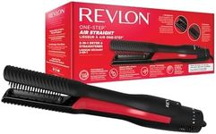 Revlon One-Step Air Straight 2-in-1 Dryer & Straightener | Hot Air Dry & Straighten Without Extreme Heat, Optional Shine Boost with Argan Oil Infused Teeth & Plates | RVDR5330UK