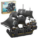 TYCOLE Pirates Ship Building Blocks Toy Sets, MOC Black Pearl Sailboat Toy Model Compatible with Lego,Excellent Gift and Collection for Adults and Kids who Like Pirate Ship(921 Pieces)
