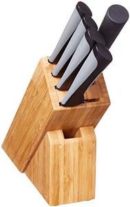 Kai PRO Luna 6-Piece Block Set, Kitchen Knife and Knife Block Set, Includes 8” Chef's Knife, 3.5” Paring Knife, 6” Utility Knife, 4” Citrus Knife & Honing Steel, Hand-Sharpened Japanese Kitchen Knives