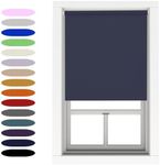 Navy Blackout Roller Blind Metal Fi