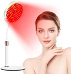 Red Light with Base, 100LEDs Infrared Light with Brightness Adjustment (L1-L10), Red Light Lamp with 360° Gooseneck Adjustment, Red LED Light for Meditation/Rest/Yoga Use