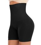 Lelinta Shapewear Shorts For Women Tummy Control High Waist Body Shaper Compression Thigh Slimmer Butt Lifter Panties, Black, Medium