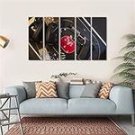 ERGO PLUS Modern Artwork Wall Art Canvas Abstract Paintings - Pistol Target Ammo - Decor for Living Room Bedroom Kitchen - 52x30in