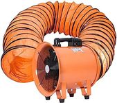 Utility Blower Fan 12 Inch, 550W High Velocity Ventilator with Duct Hose, Low Noise Portable Ventilation Fan, Fume Extractor for Exhausting & Ventilating at Home and Job Site (12IN Fan+16FT Hose)