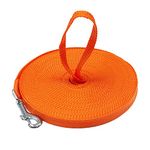 Long Dog Puppy Obedience Recall Training Agility Lead, Leash - ORANGE, 50' Foot - by, Downtown Pet Supply