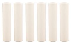 Creative Hobbies 4 Inch Tall Cream Plastic Candle Covers Sleeves Chandelier Socket Covers - Slip Over E12 Candelabra Base Sockets | Set of 6