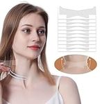 Neck Strips, Neck Tape Lifting Invisible Tightening Tapes and Bands Lifter for Wrinkles Neck Makeup Patches, Lifting Saggy Skin, Neck Line Remover Slimmer (transparent10 PCS)